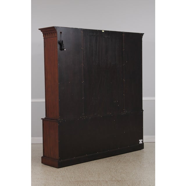 Maitland Smith Mahogany Georgian Style Breakfront For Sale - Image 15 of 18