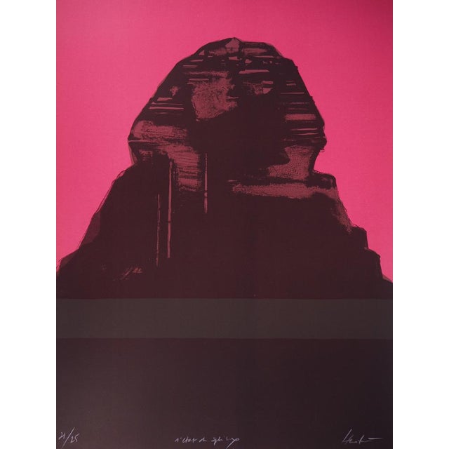 Claude HASTAIRE (Claude HILAIRE, known as) (1946-2020) Egypt, The Pink Sphinx Original color lithograph Signed in pencil...