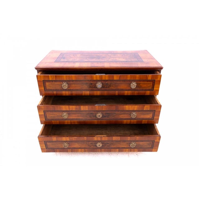 Brown Antique Neo-Classical Chest of Drawers, Germany, 1840 For Sale - Image 8 of 16