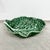 Vintage Secla majoloca cabbage ware serving bowl. Large green cabbage leaf shape ceramic bowl. Made in Portugal.
