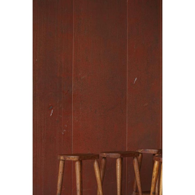 Vintage Rustic Pine Bar Stools, 1930s, Set of 4 For Sale - Image 18 of 18