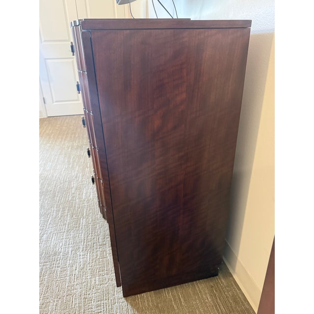 Late 20th Century Art Deco Style Sculptural Walnut Sideboard / Credenza For Sale - Image 12 of 16