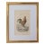 Custom Framed Antique Rooster Engraving For Sale