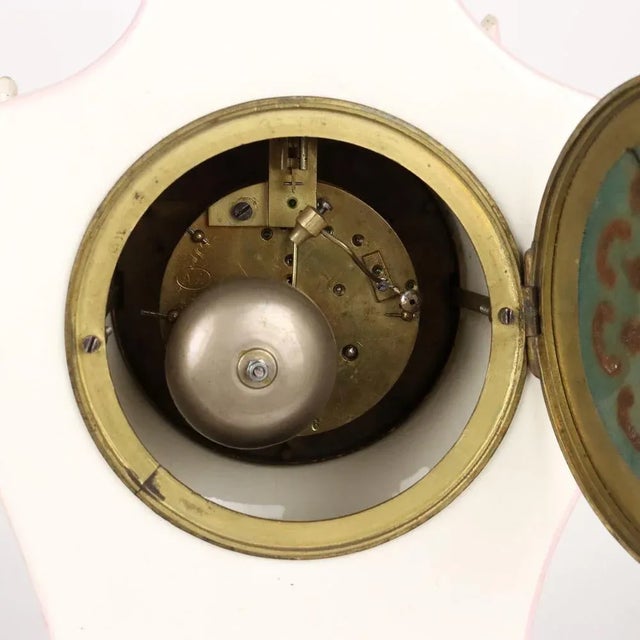 French Baroque Style Countertop Clock in Porcelain, 1800s For Sale - Image 9 of 13