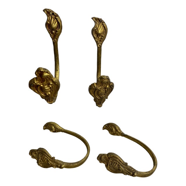 Bronze Coat Hooks, 1890s, Set of 4 For Sale