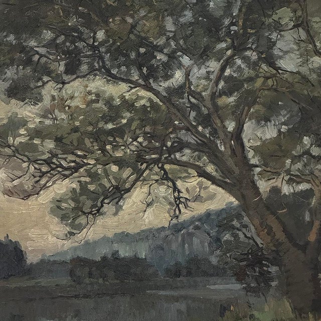 Framed Oil Painting on Canvas by Leon Bourdon (1880-1945) For Sale - Image 11 of 16