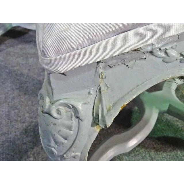 Set of 6 French Cane Back Louis XV Painted Dining Chairs, Circa 1940 For Sale - Image 9 of 13