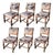 Mid-Century Parsons Dining Chairs, Upholstered in Vintage Japanese Designer Textile, Milo Baughman Style, Set of 6 For Sale