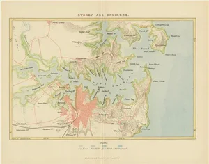 Antique Map of Sydney and Port Jackson, 1889