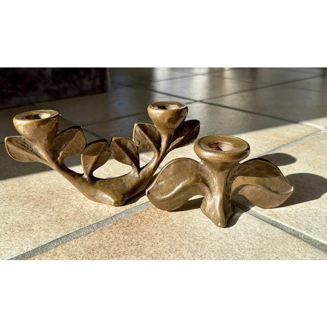 Bronze Art Candleholders from Michael Harjes, Germany, 1960s, Set of 2 For Sale - Image 10 of 18