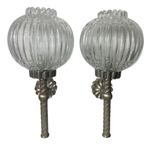 Vintage Wall Lights in Chromed Metal from Keuco, Germany, 1970s, Set of 2