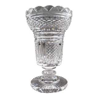 Waterford Crystal Master Cutter Hibernia Footed Vase For Sale