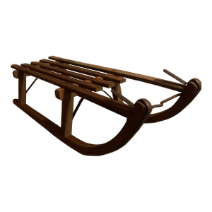 Vintage Wood and Metal Davos Sled