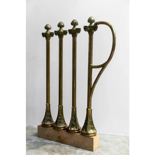 Gold Art Nouveau Theater Railing Posts For Sale - Image 8 of 9
