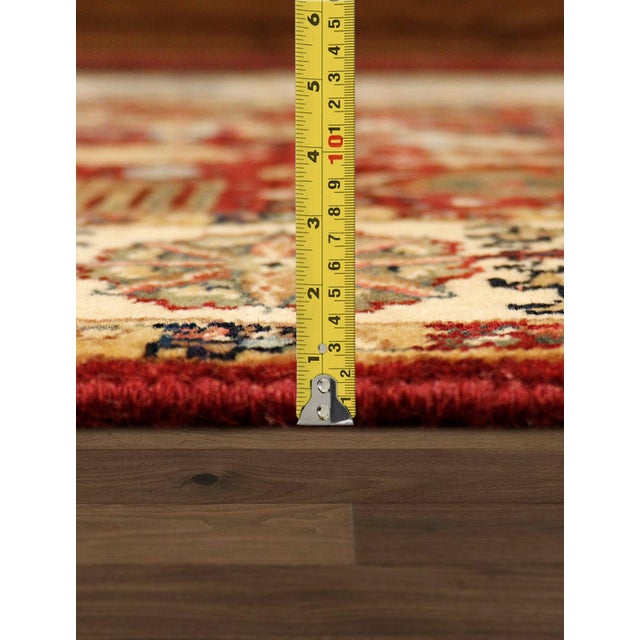 Pasargad Home Agra Red Wool Area Rug, 2'11'' X 5' 0'' For Sale - Image 4 of 4