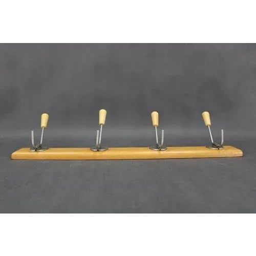 Mid-Century Wooden Wall Hanger, 1960s For Sale - Image 6 of 9