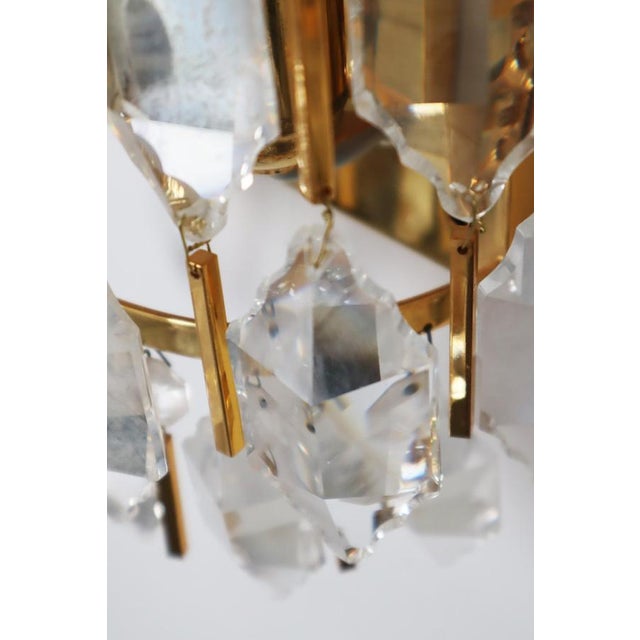 Hollywood Regency Lead Crystal and Gold Wall Lights, Palwa, 1970s, Set of 2 For Sale - Image 13 of 18