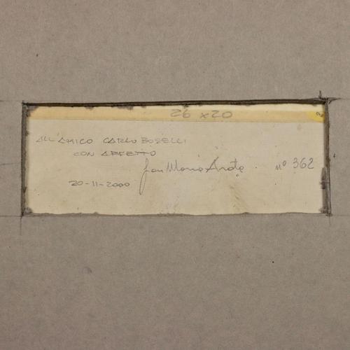 Cream Francesco Arata, Untitled, Pen on Paper, Framed For Sale - Image 8 of 9