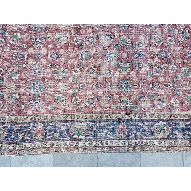 1960s 1960s Vintage Anatolian Floral Carpet For Sale - Image 5 of 10