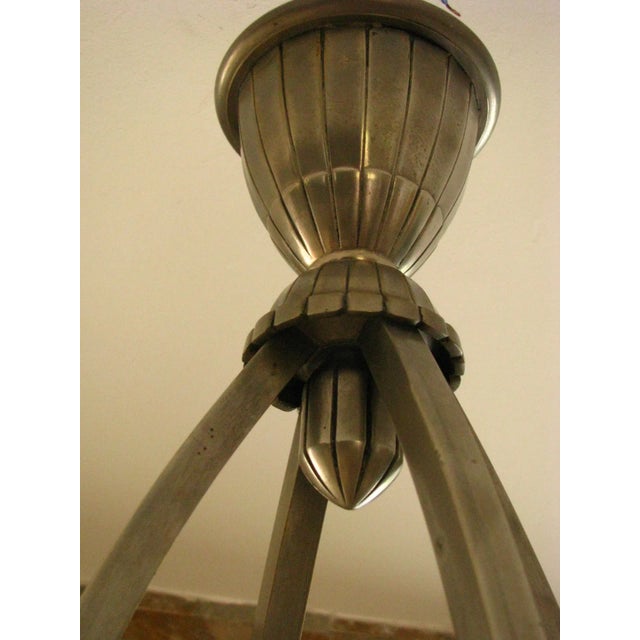 French Art Deco Alabaster Chandelier, 1925 For Sale - Image 11 of 15