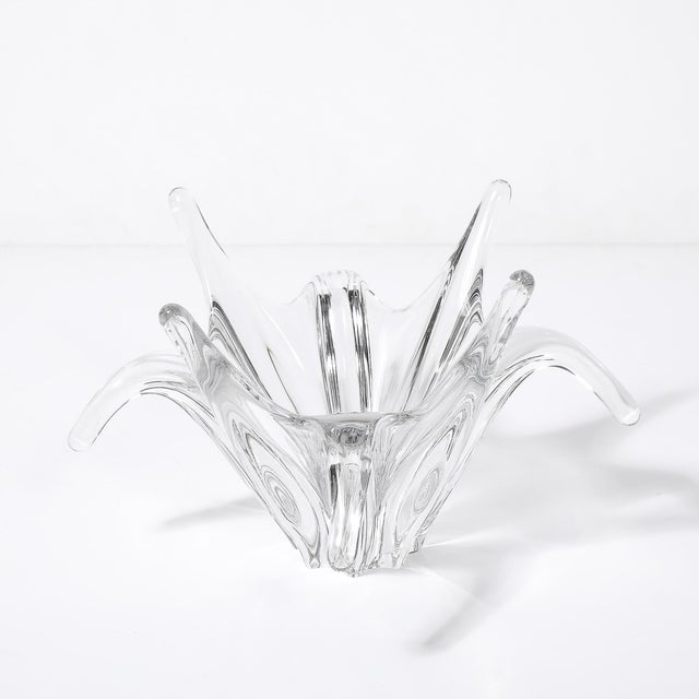 1960s Mid-Century Modern Signed Baccarat Crystal Octopus Bowl For Sale - Image 5 of 15