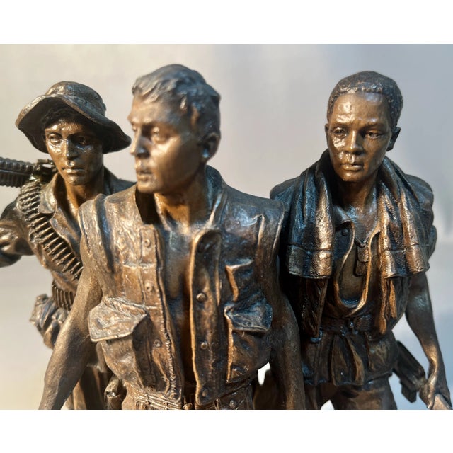 Bronze Sculpture "Three Servicemen" by Frederick Hart for the Vietnam Veterans Memorial Fund 1988 Franklin Mint For Sale - Image 10 of 10