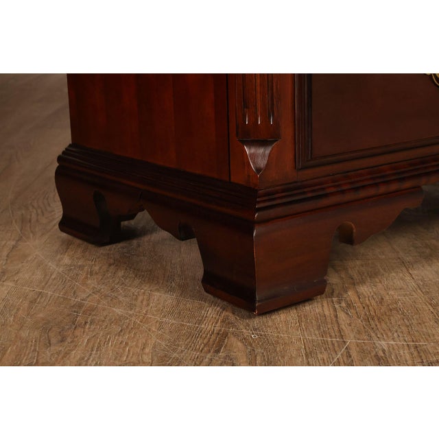 Thomasville 'Collectors Cherry' Triple Dresser with Tri-Fold Mirror For Sale - Image 9 of 18