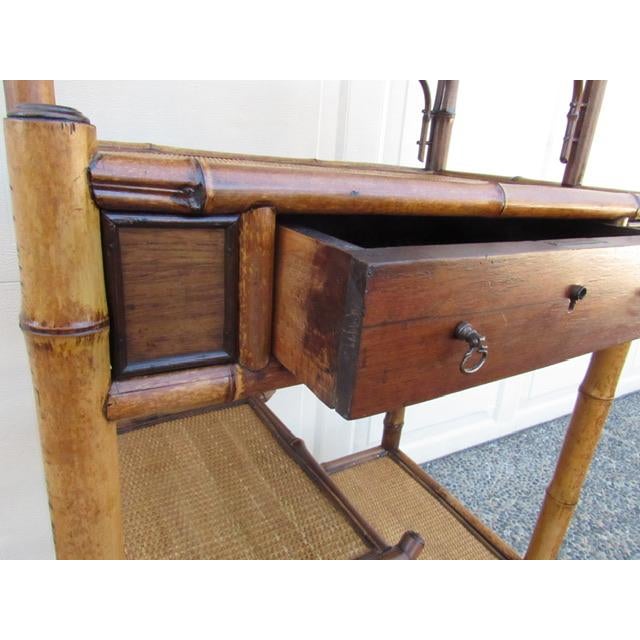 Antique English Chinoiserie Style Bamboo Etagee For Sale In San Francisco - Image 6 of 12