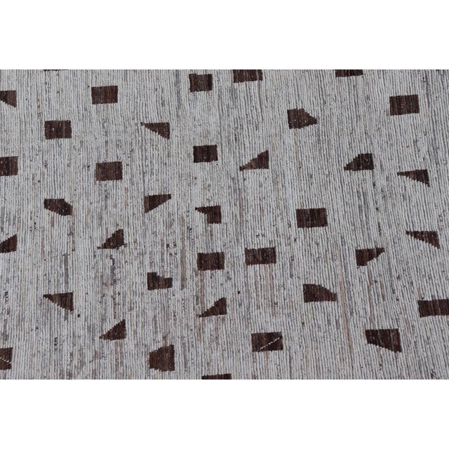 Tribal Modern Rug in Moroccan Style by Keivan Woven Arts 9'2 X 11'10 For Sale - Image 3 of 12
