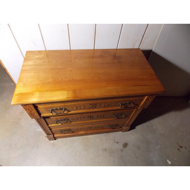 Arts & Crafts Antique Late 1800s Eastlake Chest of Drawers For Sale - Image 3 of 7