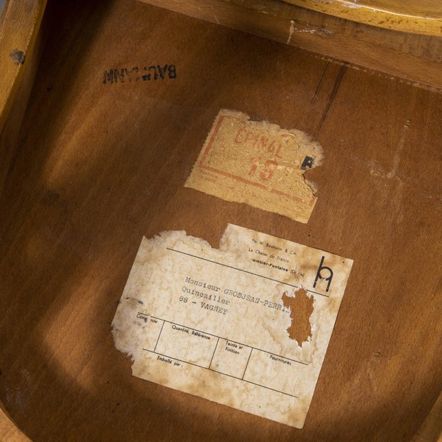 French Honey Beech Bentwood Dining Chair from Baumann, 1950s For Sale - Image 13 of 17