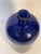 Antique American cobalt blue glass 14” tall bottle.