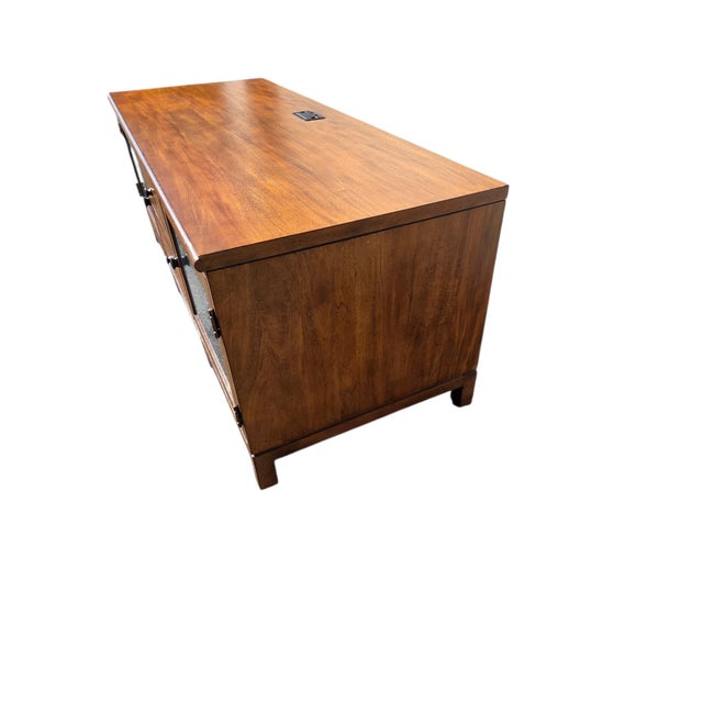 1990s Ethan Allen Tango Hawke Collection Media Console Sideboard Tv Stand Maple For Sale - Image 10 of 18
