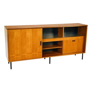 Scandinavian Teak High Sideboard, 1960s For Sale