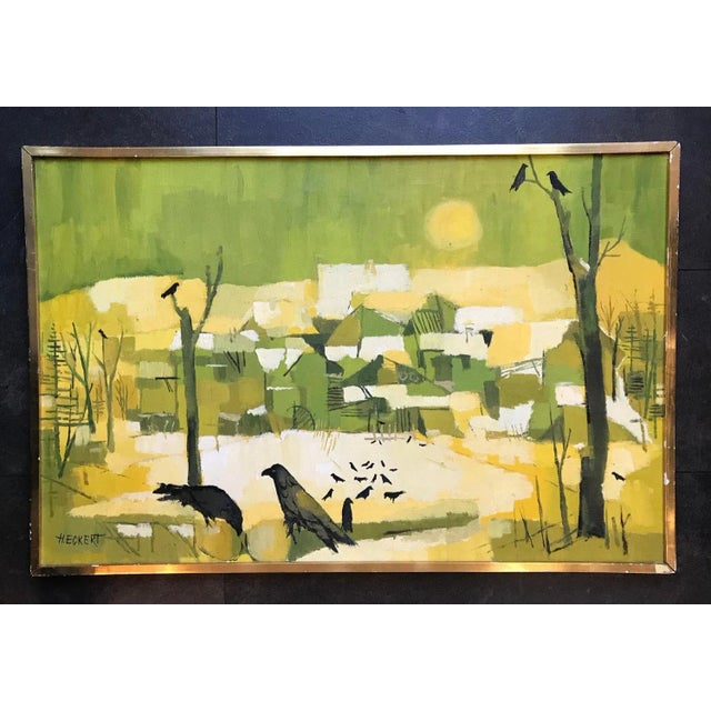 Work on canvas Golden wooden frame 68 x 102,5 x 3cm This piece is attributed to the mentioned designer/maker. It has no...