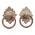 Pair of Victorian Nickel Plated Ring Cabinet Pulls For Sale