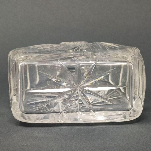 Italian Crystal Decanter and Glasses Set, Set of 7 For Sale - Image 8 of 9