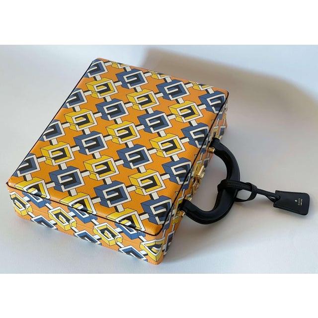 Orange GUCCI Geometric G Briefcase Poker Card Game Set For Sale - Image 8 of 12