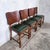 Wood Arts and Crafts Art Deco Oak Dining Chairs with Green Vinyl Seats, Set of 4 For Sale - Image 7 of 9