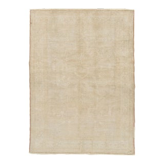Vintage Turkish Oushak Area Rug 4'6 X 6'1 For Sale