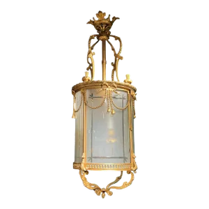 Antique French Gilt Bronze Lantern in the Louis XVI Style