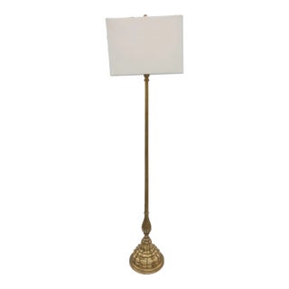 Transitional Gold Gilt Finished Floor Lamp For Sale