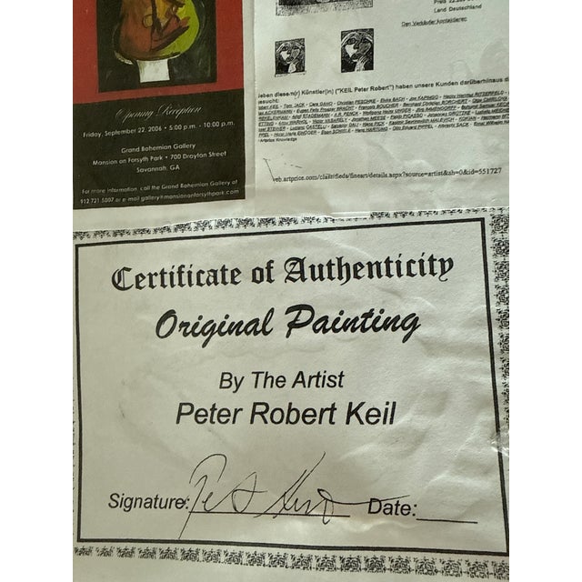 Paint 1970s Peter Robert Keil Colorful Abstract Painting For Sale - Image 7 of 7