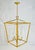 Wood Chapman & Myers for Visual Comfort Brass & Rattan Chandelier For Sale - Image 7 of 18