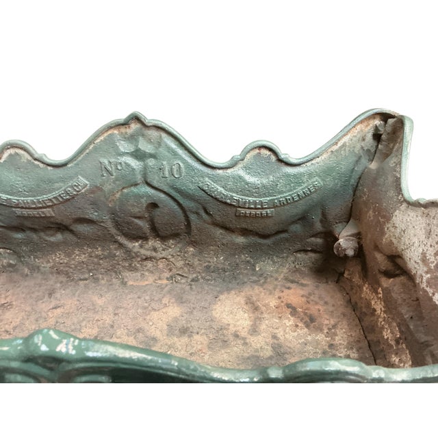 Metal 19th-C. Victorian French Cast Iron Planter by Charleville Foundry No, 10 For Sale - Image 7 of 8