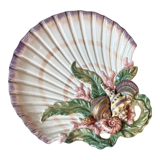 Vintage Clam Shell Platter/Dish by Fitz & Floyd For Sale