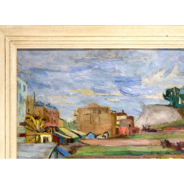 Aldo Natili, 1940s Italian Signed Fauve Style Landscape Oil on Canvas Painting, Oil on Canvas For Sale - Image 7 of 12