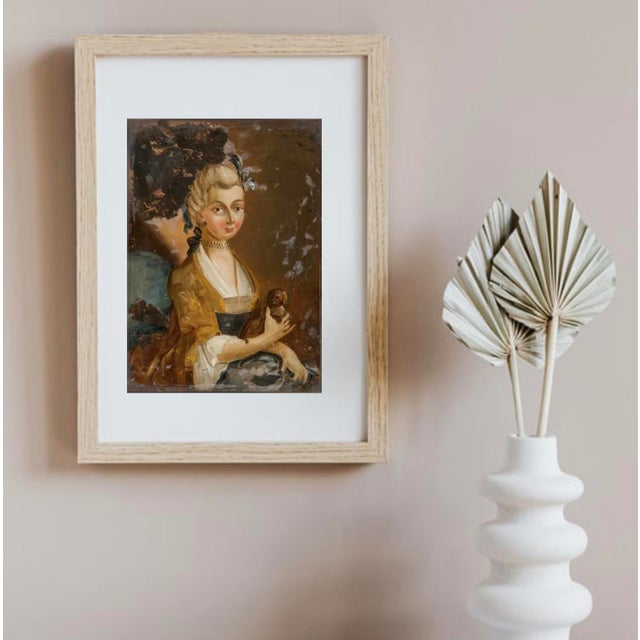 Early 18th-Century Italian Venetian Portrait Painting on Glass For Sale - Image 4 of 14