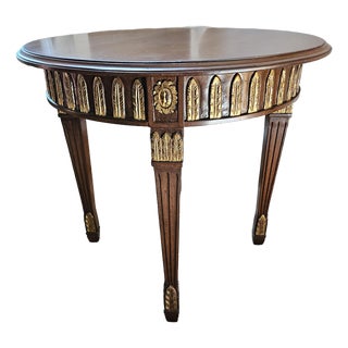 Vintage Round Side Accent Table For Sale