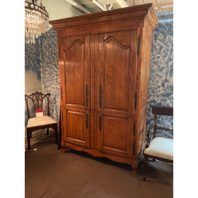 Late 20th Century Large French Country Style Television Armoire For Sale - Image 13 of 13